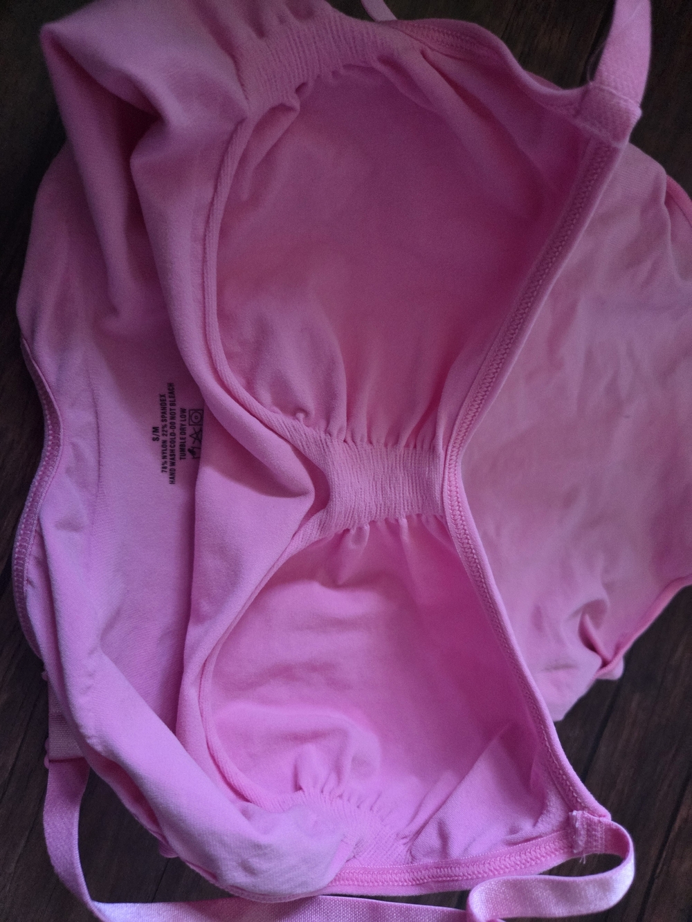 Pink Ruched Bust Cami Bodysuit Size S/M - Picture 6 of 6